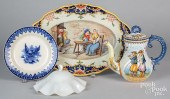 HENRIOT QUIMPER TEAPOT, ETC.He