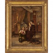 HENRY BACON, OIL ON BOARD, 186