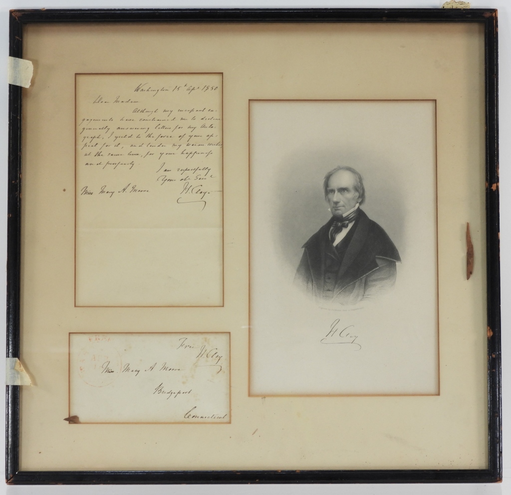 HENRY CLAY SIGNED LETTER W/