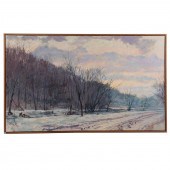 HENRY COE. WINTER LANDSCAPE, O
