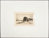 HENRY FARRER "SUNSET" ETCHING