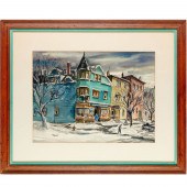 HENRY GASSER, WATERCOLOR ON PA