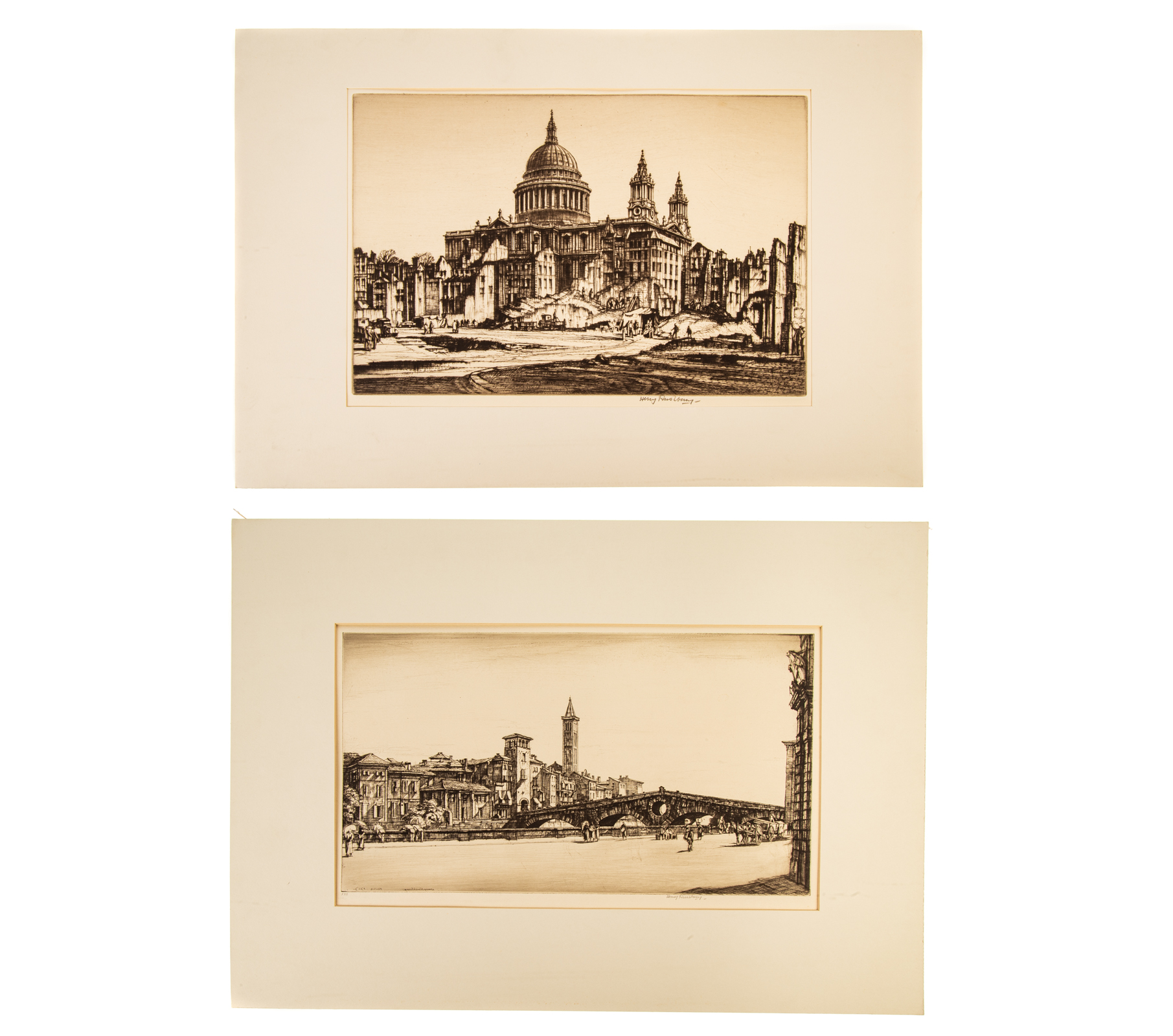 HENRY GEORGE RUSHBURY. TWO UNFRAMED