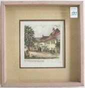 HENRY GOERING COLORED ETCHING
