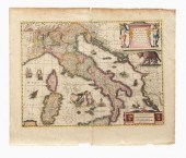 Henry Hondius map of Italy, 16