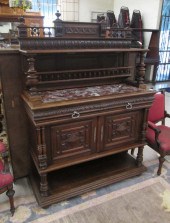 HENRY II STYLE PETITE CARVED O
