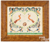 HENRY LAPP, WATERCOLOR FRAKTUR