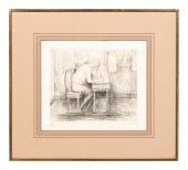HENRY MOORE, "GIRL DOING HOMEW
