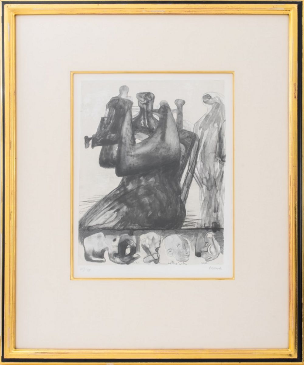 HENRY MOORE "MOTHER & CHILD W/