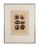 HENRY MOORE, "SIX STONE FIGURE