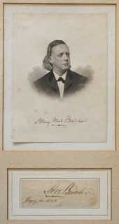 HENRY WARD BEECHER, ENGRAVING,