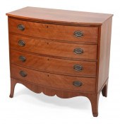 HEPPLEWHITE BOWFRONT BUREAU CI