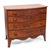 HEPPLEWHITE BOWFRONT BUREAU CI