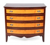 HEPPLEWHITE BOWFRONT BUREAU EA