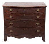 HEPPLEWHITE BOWFRONT BUREAU EA