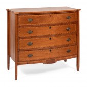 HEPPLEWHITE BOWFRONT BUREAU NE