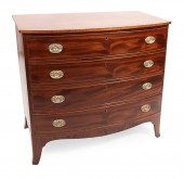 HEPPLEWHITE BOWFRONT BUREAU NE