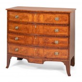 HEPPLEWHITE BOWFRONT BUREAU PO