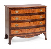HEPPLEWHITE BOWFRONT BUREAU PO