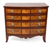 HEPPLEWHITE BOWFRONT BUREAU PO