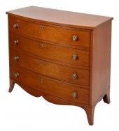 HEPPLEWHITE BOWFRONT BUREAU RH
