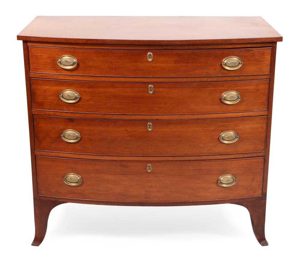 HEPPLEWHITE BOWFRONT CHEST CIRCA