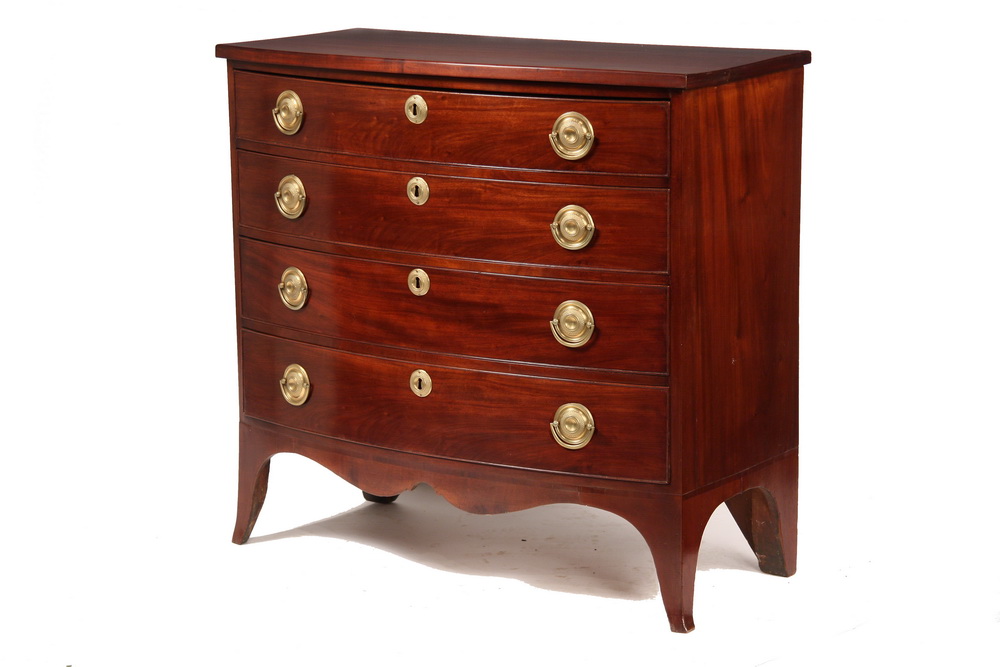 HEPPLEWHITE BOWFRONT DRESSER -