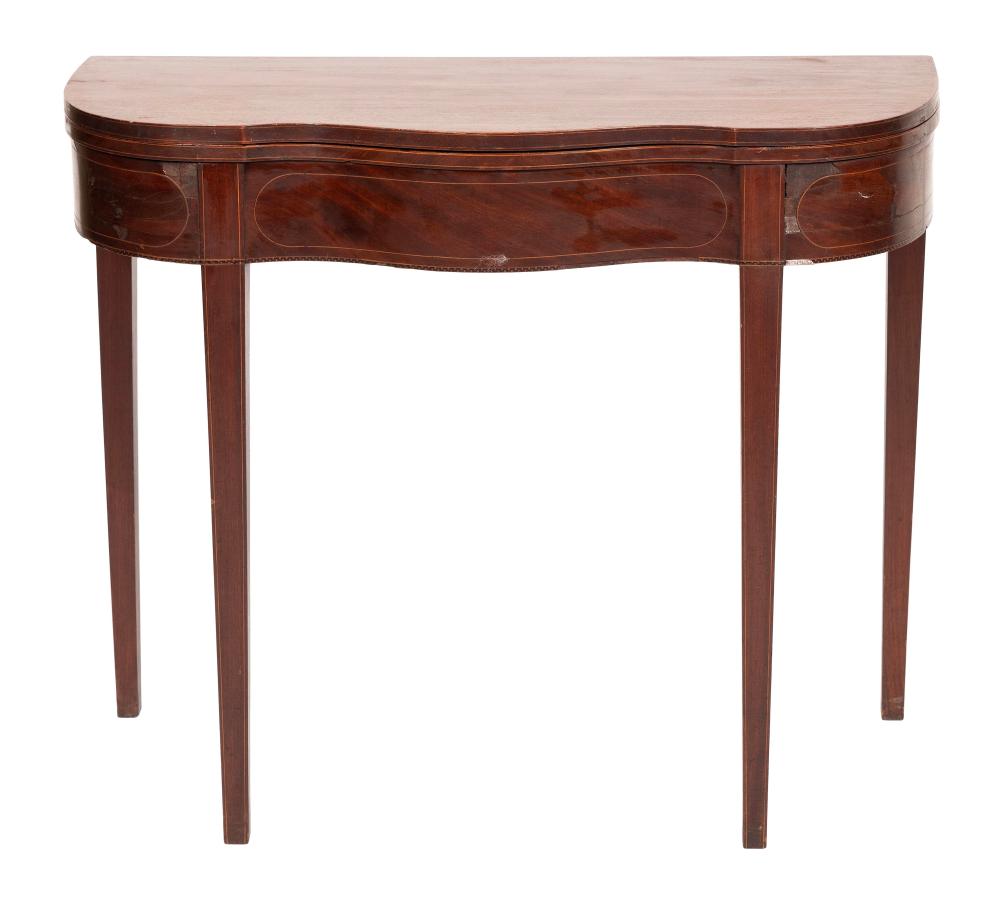 HEPPLEWHITE CARD TABLE BALTIMORE,