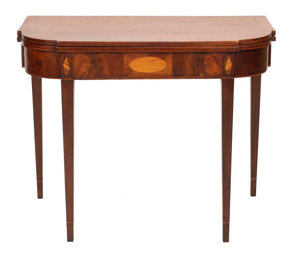 HEPPLEWHITE CARD TABLE BOSTON,