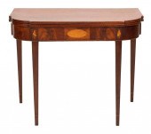 HEPPLEWHITE CARD TABLE BOSTON,