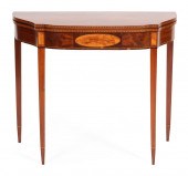 HEPPLEWHITE CARD TABLE MASSACH