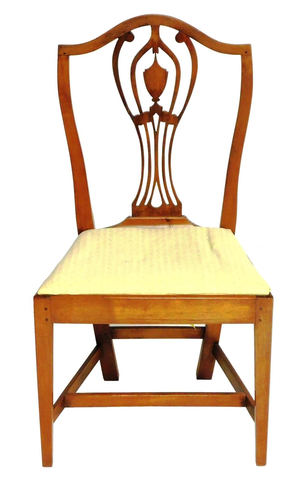 HEPPLEWHITE CHERRY SIDE CHAIR,