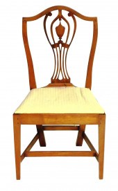 HEPPLEWHITE CHERRY SIDE CHAIR,
