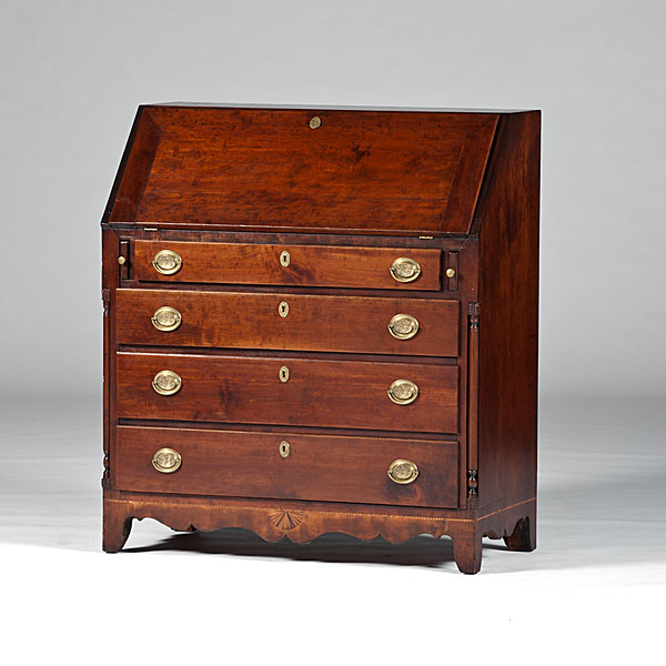 Hepplewhite Cherry Slant Front Desk
