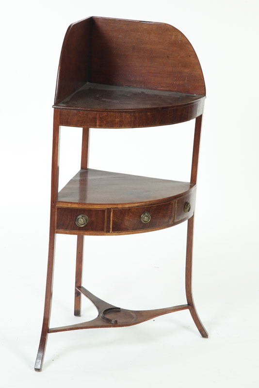 HEPPLEWHITE CORNER WASH STAND. 