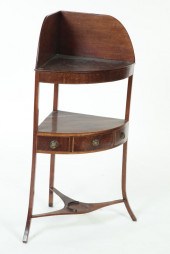 HEPPLEWHITE CORNER WASH STAND.