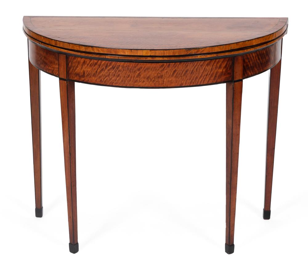 HEPPLEWHITE DEMILUNE CARD TABLE