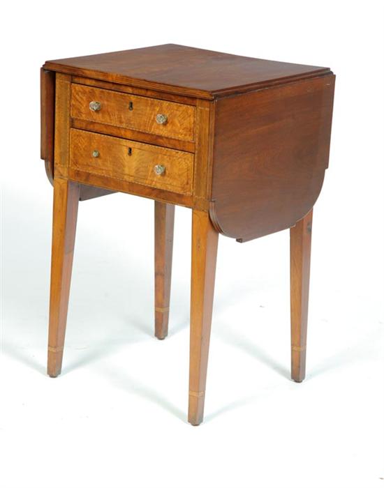HEPPLEWHITE DROP LEAF TABLE. 