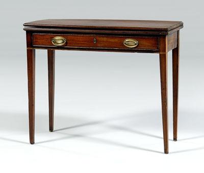 Hepplewhite inlaid games table,