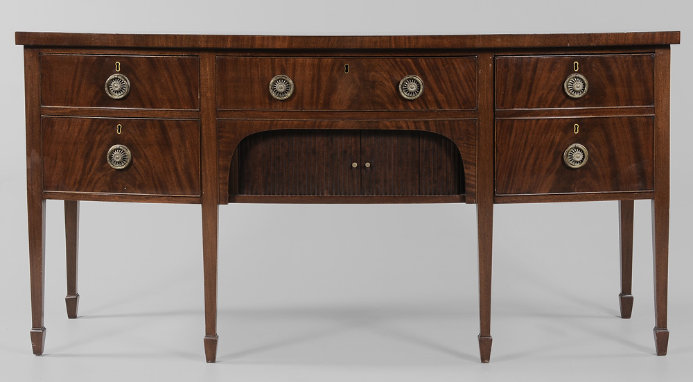 Hepplewhite Inlaid Mahogany Tambour