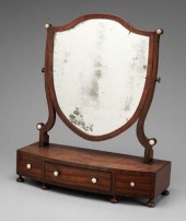 Hepplewhite inlaid shaving mir