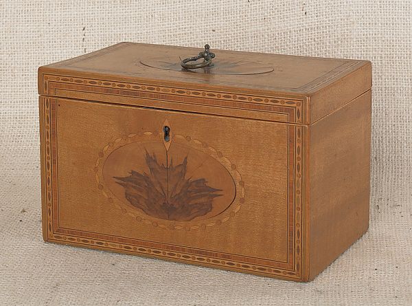 Hepplewhite inlaid tea caddy ca.