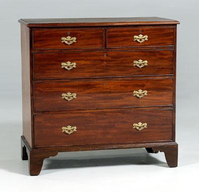 Hepplewhite mahogany chest, figured