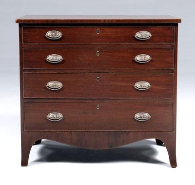 Hepplewhite mahogany chest, figured