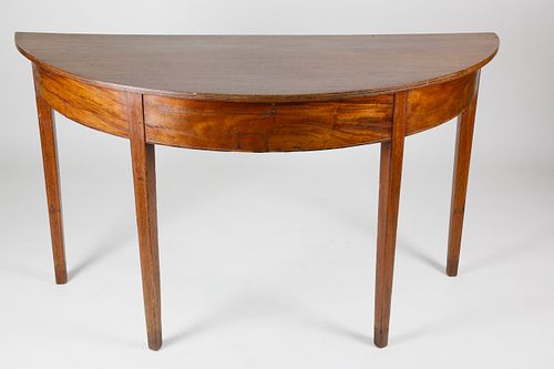 HEPPLEWHITE MAHOGANY DEMILUNE