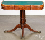 HEPPLEWHITE MAHOGANY GAMES TAB