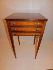 HEPPLEWHITE MAHOGANY & MAPLE S
