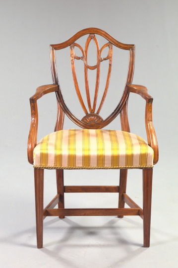 Hepplewhite Mahogany Shield-Back