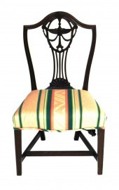 HEPPLEWHITE MAHOGANY SIDE CHAI