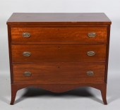 HEPPLEWHITE MAHOGANY THREE-DRA